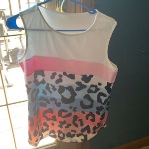 Ladies leopard sleeveless tank brand new only washed
